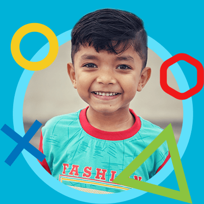 Happy child smiling